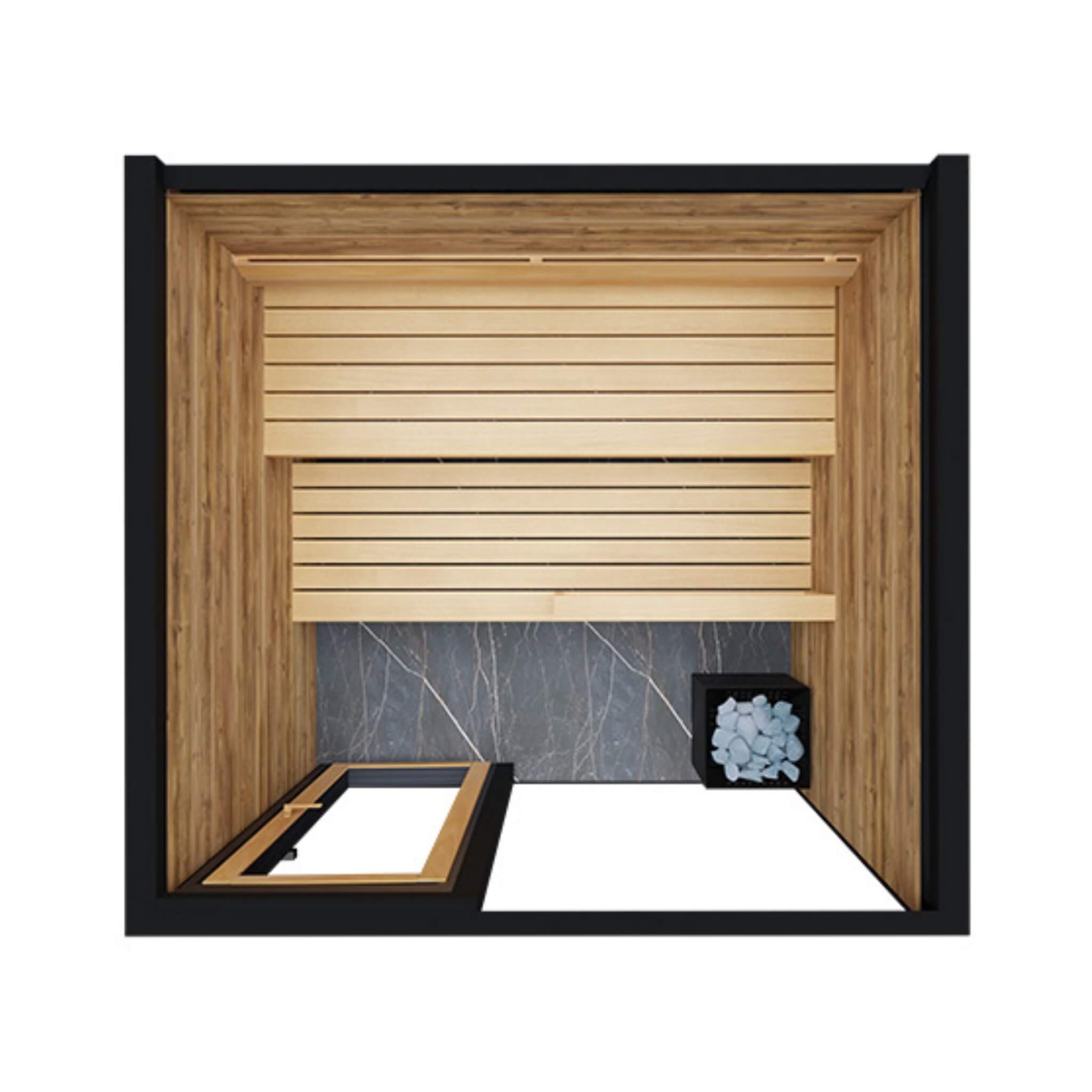 ThermaSol Spectra Outdoor Sauna Cabin - Architectural Glass Sauna (4-Person)