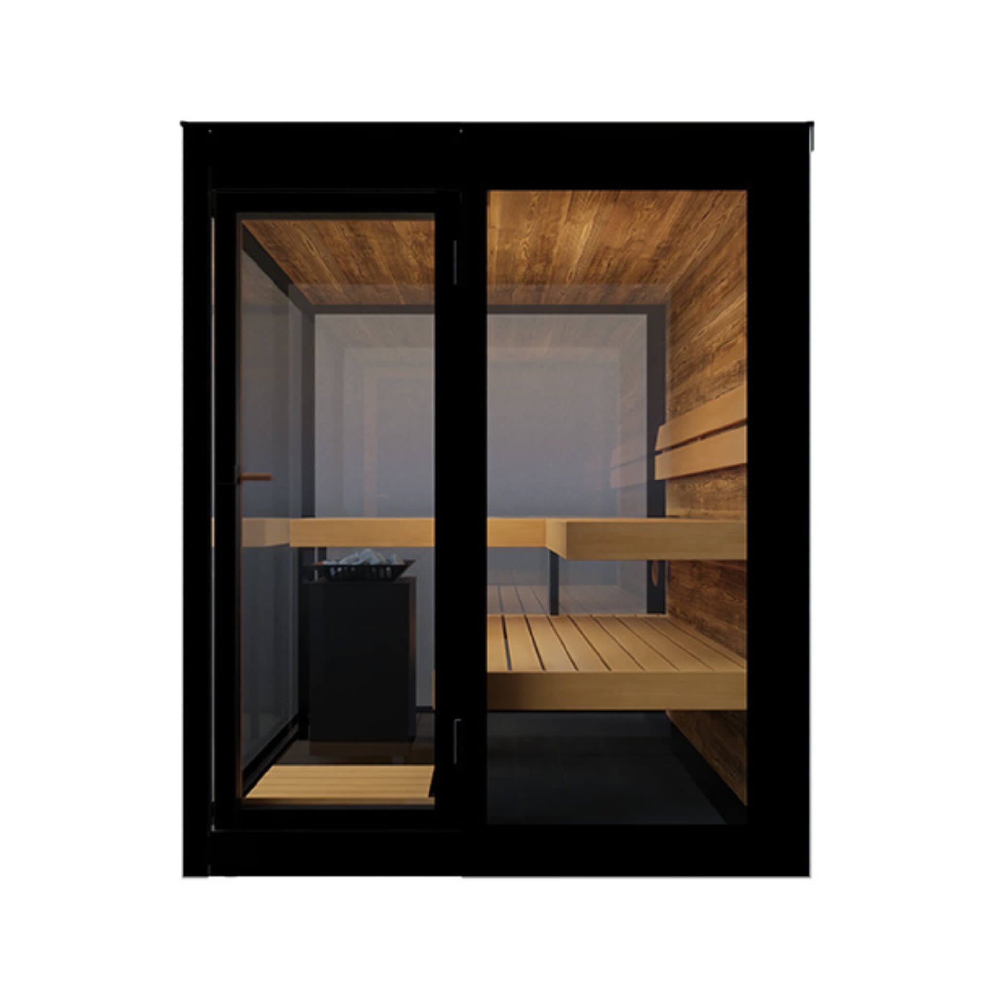 ThermaSol Vue Outdoor Sauna Cabin - Mirrored Glass (4-Person)