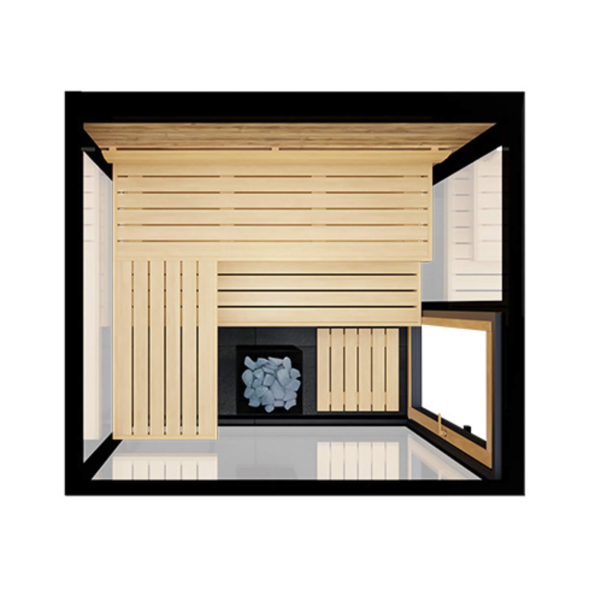 ThermaSol Vue Outdoor Sauna Cabin - Mirrored Glass (4-Person)
